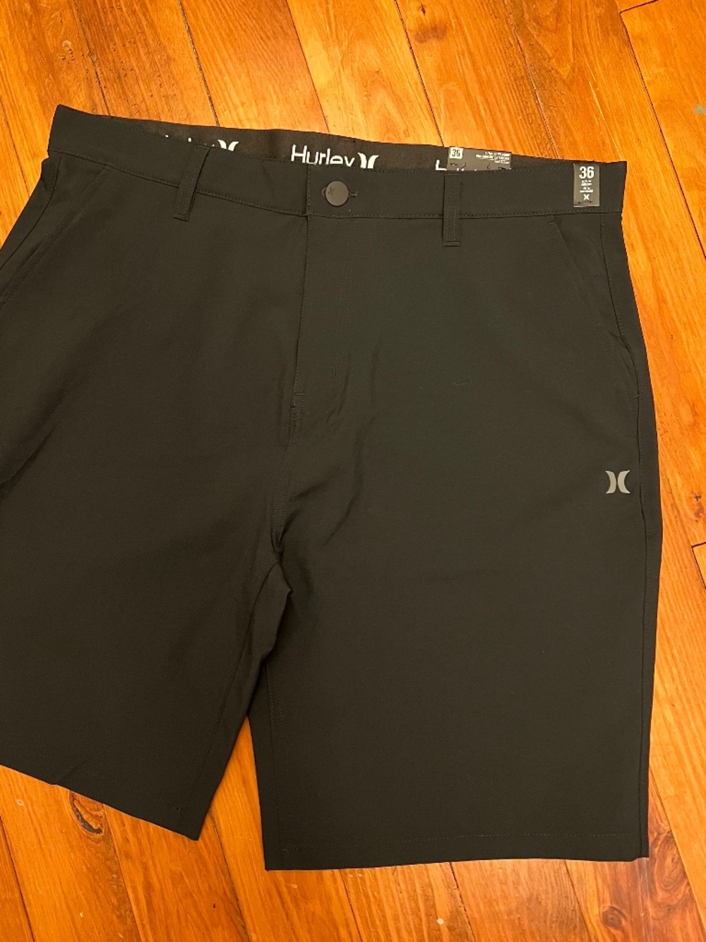 NWT Hurley Men's All Terrain Hybrid Walk Shorts, Black Size Waist 36